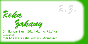 reka zakany business card